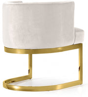 Gianna Velvet Upholstered Dining Chair in Cream - 718Cream-C