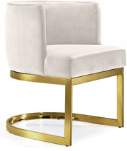 Gianna Velvet Upholstered Dining Chair in Cream - 718Cream-C