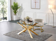 Gianna Velvet Upholstered Dining Chair in Cream - 718Cream-C