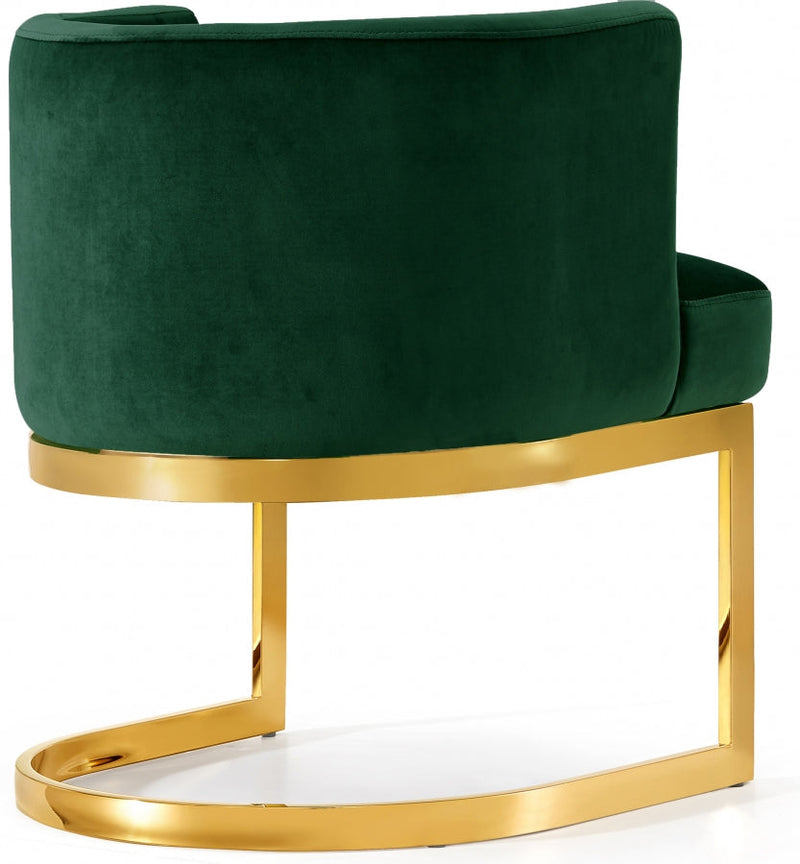 Gianna Velvet Upholstered Dining Chair in Green - 718Green-C