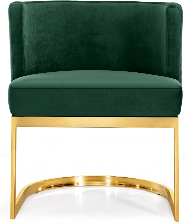 Gianna Velvet Upholstered Dining Chair in Green - 718Green-C