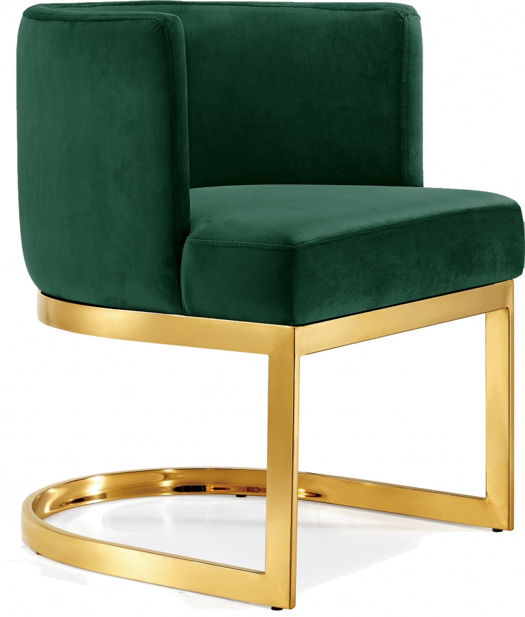 Gianna Velvet Upholstered Dining Chair in Green - 718Green-C