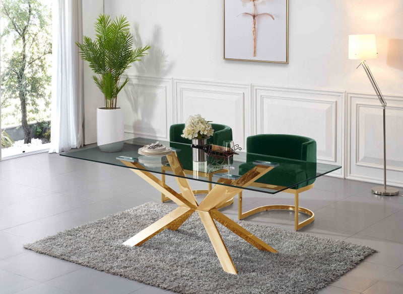 Gianna Velvet Upholstered Dining Chair in Green - 718Green-C