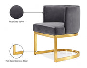 Gianna Velvet Upholstered Dining Chair in Grey - 718Grey-C