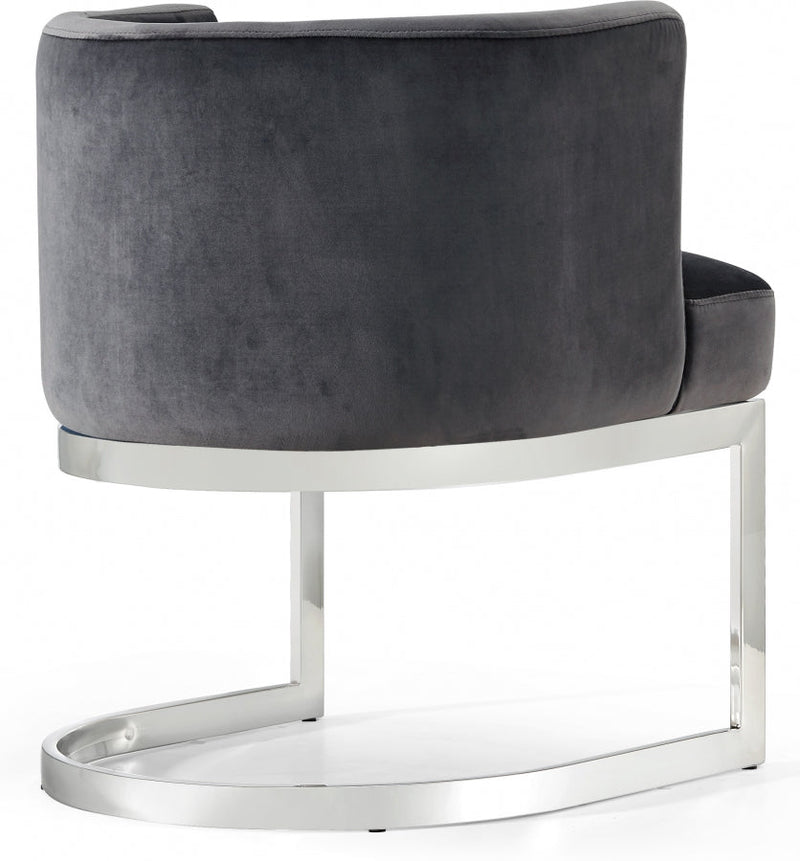 Gianna Velvet Upholstered Dining Chair in Grey - 734Grey-C