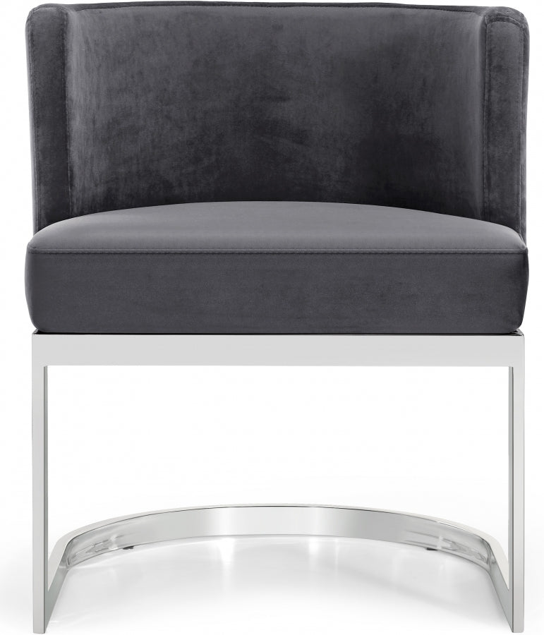 Gianna Velvet Upholstered Dining Chair in Grey - 734Grey-C