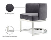 Gianna Velvet Upholstered Dining Chair in Grey - 734Grey-C