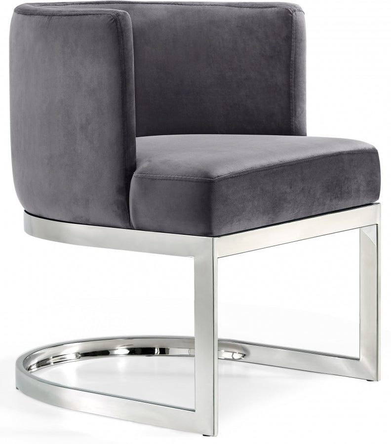 Gianna Velvet Upholstered Dining Chair in Grey - 734Grey-C