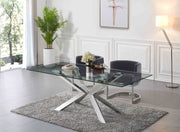 Gianna Velvet Upholstered Dining Chair in Grey - 734Grey-C