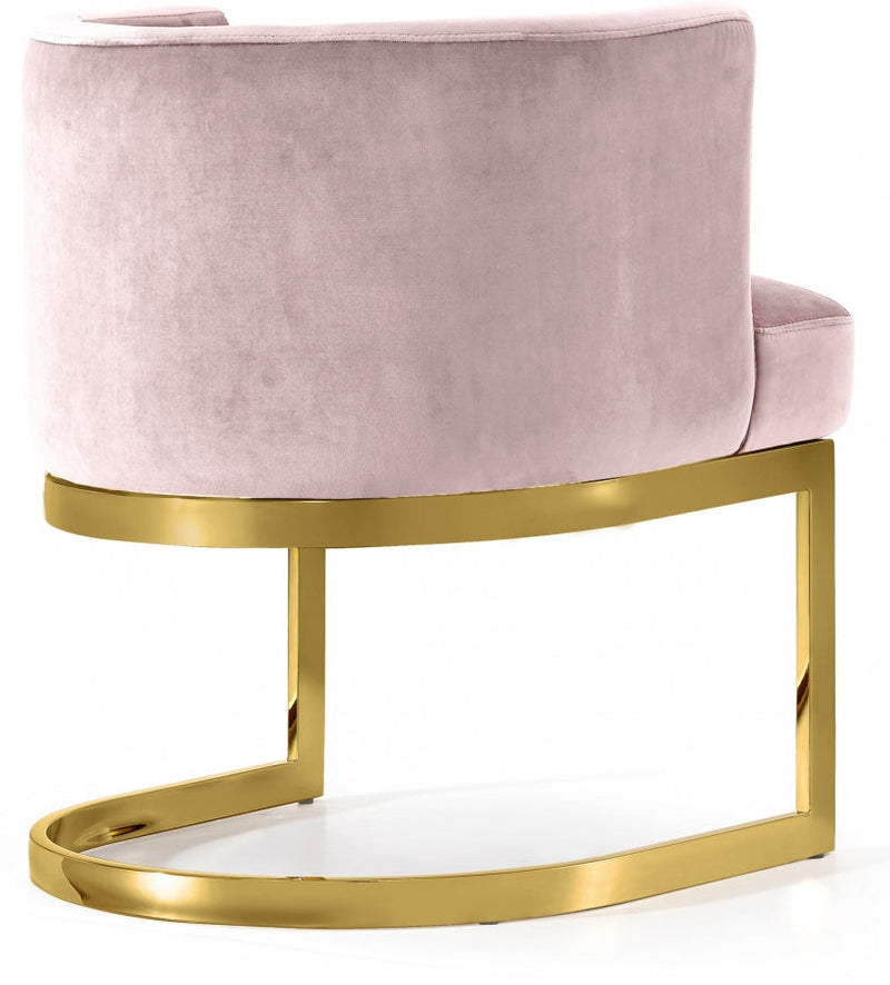 Gianna Velvet Upholstered Dining Chair in Pink - 718Pink-C
