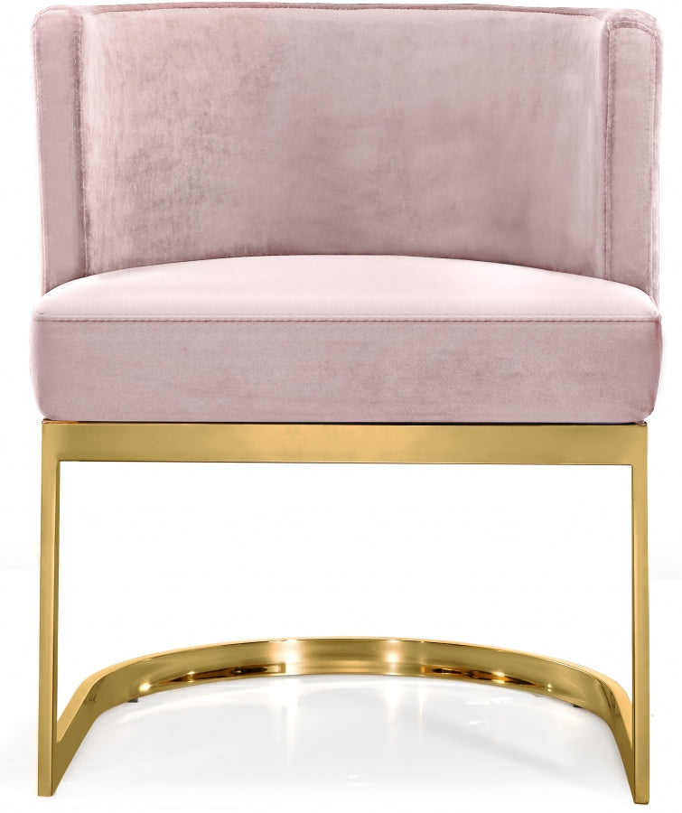 Gianna Velvet Upholstered Dining Chair in Pink - 718Pink-C