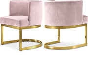 Gianna Velvet Upholstered Dining Chair in Pink - 718Pink-C