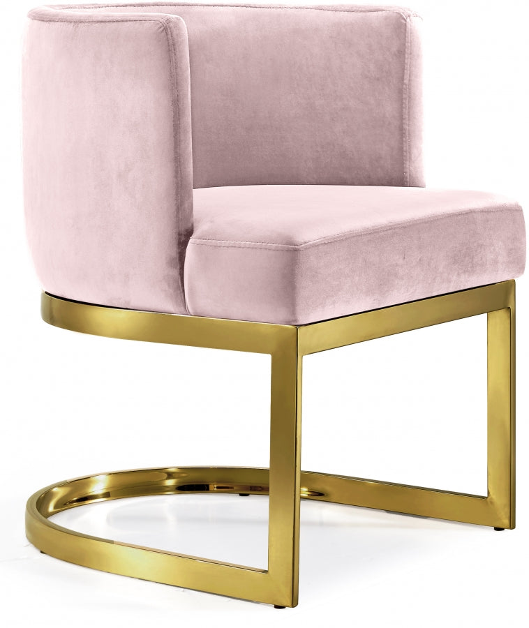 Gianna Velvet Upholstered Dining Chair in Pink - 718Pink-C
