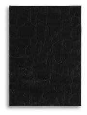Gibbswell Black Washable 5' x 7' Area Rug - R407462