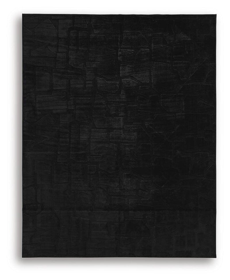 Gibbswell Black Washable 8' x 10' Area Rug - R407461