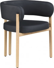 Gideon Vegan Leather Upholstered Dining Chair in Black, Set of 2 - 982Black-C