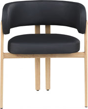 Gideon Vegan Leather Upholstered Dining Chair in Black, Set of 2 - 982Black-C
