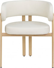 Gideon Vegan Leather Upholstered Dining Chair in Cream, Set of 2 - 982Cream-C