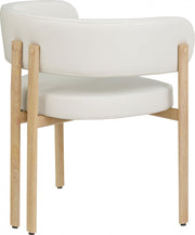 Gideon Vegan Leather Upholstered Dining Chair in Cream, Set of 2 - 982Cream-C