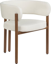 Gideon Vegan Leather Upholstered Dining Chair in Cream, Set of 2 - 983Cream-C
