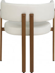Gideon Vegan Leather Upholstered Dining Chair in Cream, Set of 2 - 983Cream-C