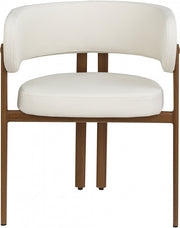 Gideon Vegan Leather Upholstered Dining Chair in Cream, Set of 2 - 983Cream-C