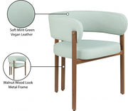 Gideon Vegan Leather Upholstered Dining Chair in Mint, Set of 2 - 983Mint-C