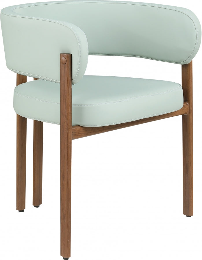 Gideon Vegan Leather Upholstered Dining Chair in Mint, Set of 2 - 983Mint-C