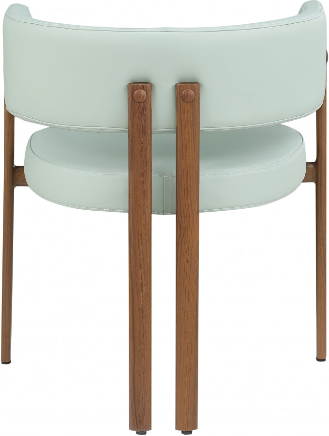 Gideon Vegan Leather Upholstered Dining Chair in Mint, Set of 2 - 983Mint-C