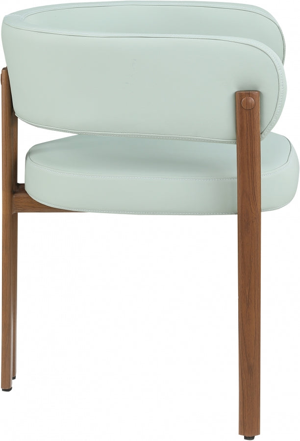 Gideon Vegan Leather Upholstered Dining Chair in Mint, Set of 2 - 983Mint-C