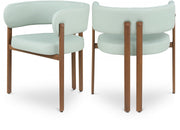 Gideon Vegan Leather Upholstered Dining Chair in Mint, Set of 2 - 983Mint-C