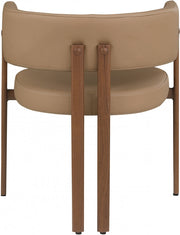 Gideon Vegan Leather Upholstered Dining Chair in Natural, Set of 2 - 983Tan-C
