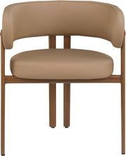 Gideon Vegan Leather Upholstered Dining Chair in Natural, Set of 2 - 983Tan-C