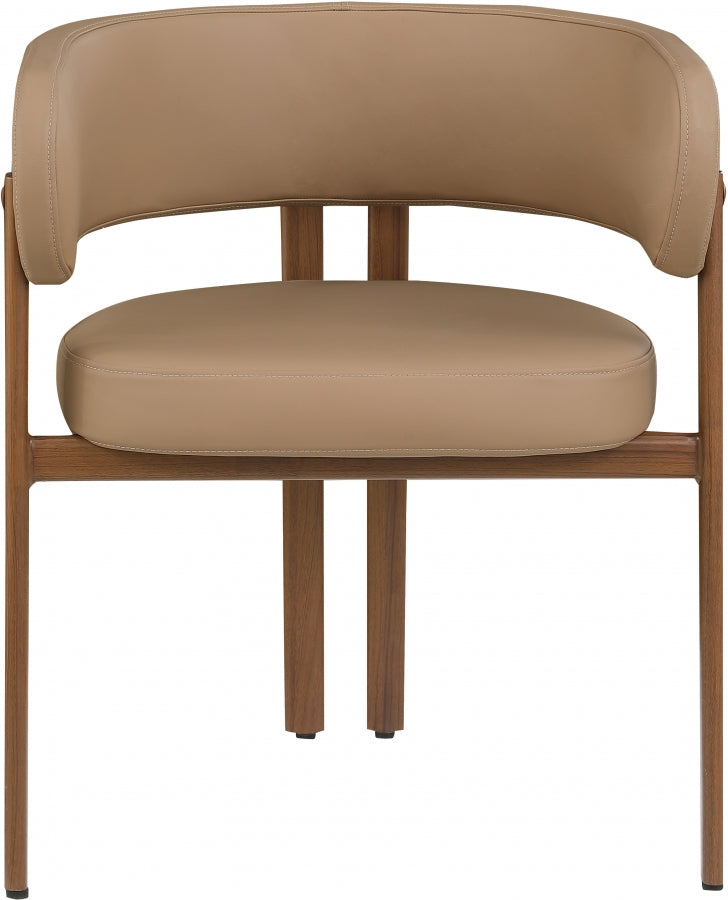 Gideon Vegan Leather Upholstered Dining Chair in Natural, Set of 2 - 983Tan-C