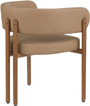 Gideon Vegan Leather Upholstered Dining Chair in Natural, Set of 2 - 983Tan-C