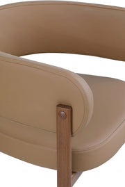 Gideon Vegan Leather Upholstered Dining Chair in Natural, Set of 2 - 983Tan-C