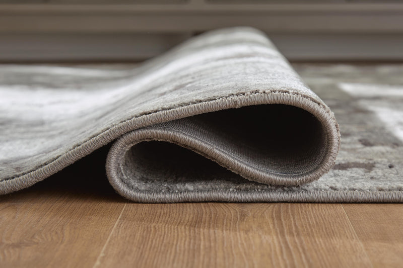 Gilberton Charcoal/Gray/White Large Rug - R408711