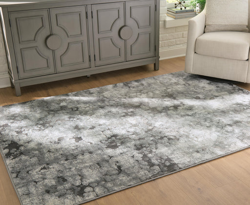 Gilberton Charcoal/Gray/White Medium Rug - R408712