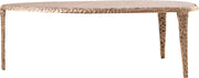 Gild Genuine Marble Top And Aluminum Base Coffee Table in Brown - 66015Brown-CT