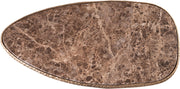 Gild Genuine Marble Top And Aluminum Base Coffee Table in Brown - 66015Brown-CT
