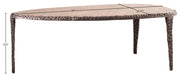 Gild Genuine Marble Top And Aluminum Base Coffee Table in Brown - 66016Brown-CT