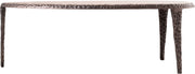 Gild Genuine Marble Top And Aluminum Base Coffee Table in Brown - 66016Brown-CT