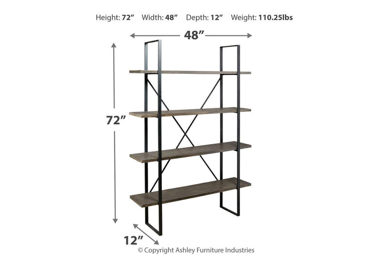 Gilesgrove Black/Gray Bookcase - Gate FurnitureBookcases