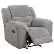 Gilson 3-piece Chenille Upholstered Reclining Sofa Set Grey - 602551-S3