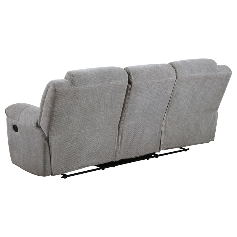 Gilson 3-piece Chenille Upholstered Reclining Sofa Set Grey - 602551-S3