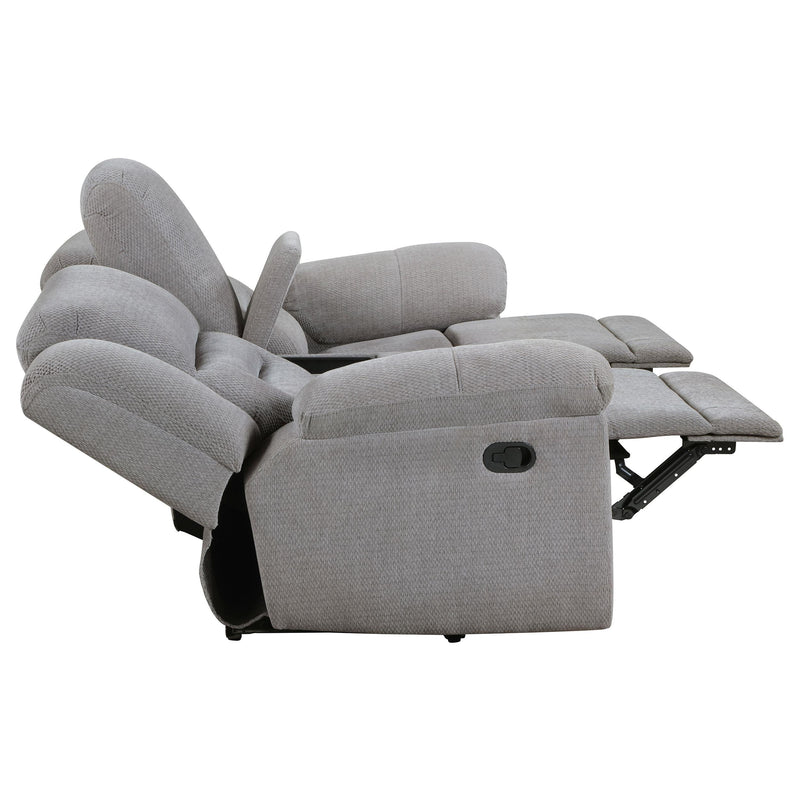 Gilson 3-piece Chenille Upholstered Reclining Sofa Set Grey - 602551-S3