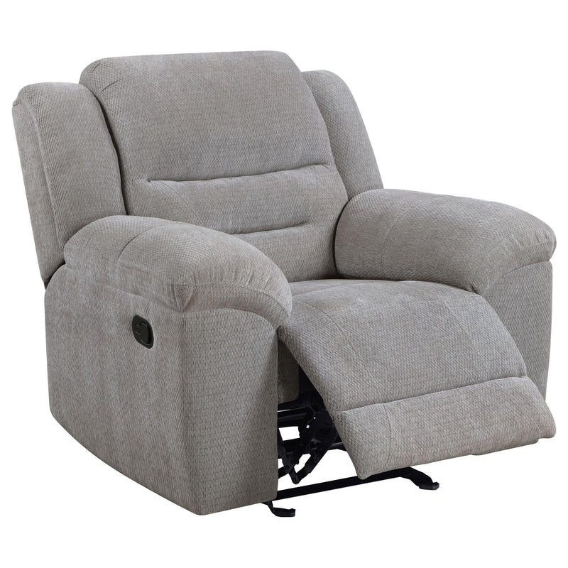 Gilson Chenille Upholstered Glider Recliner Chair Grey - 602553