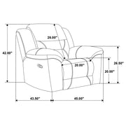 Gilson Chenille Upholstered Glider Recliner Chair Grey - 602553