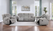 Gilson Chenille Upholstered Glider Recliner Chair Grey - 602553