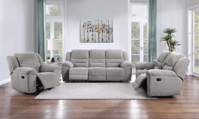 Gilson Chenille Upholstered Glider Recliner Chair Grey - 602553